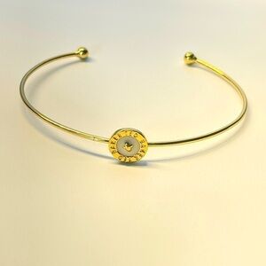 Ted baker London bracelet gold tone white enamel
